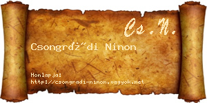 Csongrádi Ninon névjegykártya